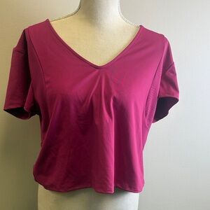 Sincerely Jules Magenta V-Neck Crop Top